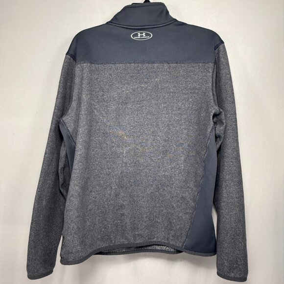 Gorpcore Under Armour Gray Polyester Quarter Zip Pullover Size MD Medium - Picture 3 of 12